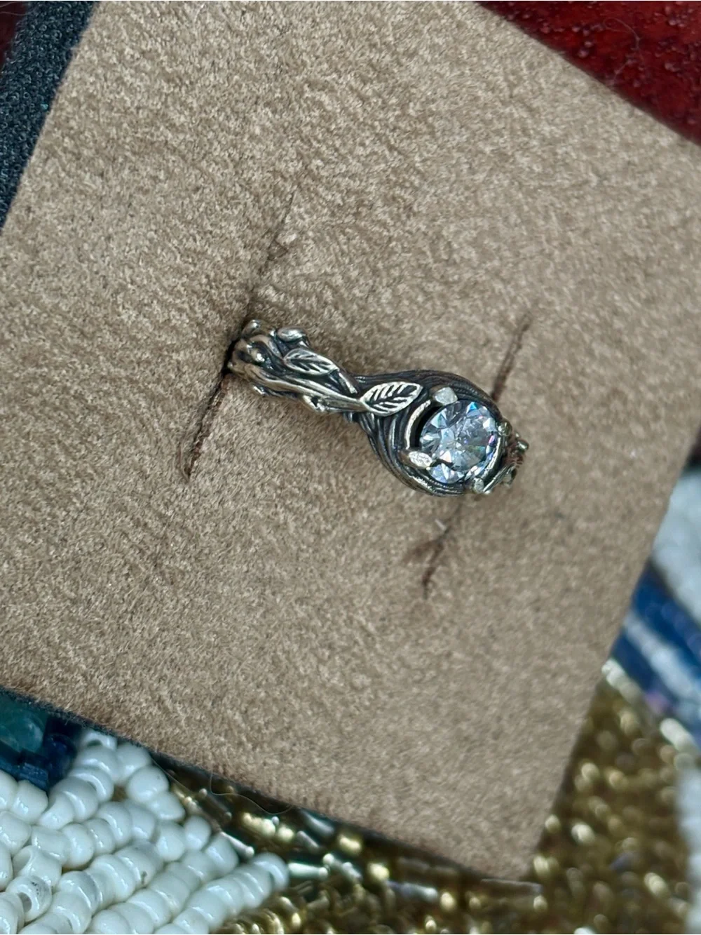 Silver Tree Branch Band Nature Woodland Boho Vine Hippie Engagement Ring Promise